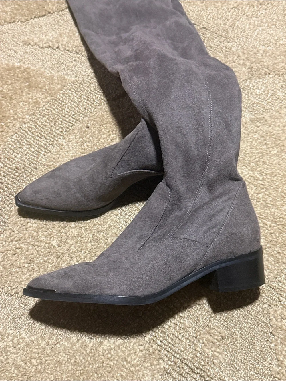 Marc Fisher LTD Gray Over-the-Knee Pointed Toe Boots Women’s 5.5M